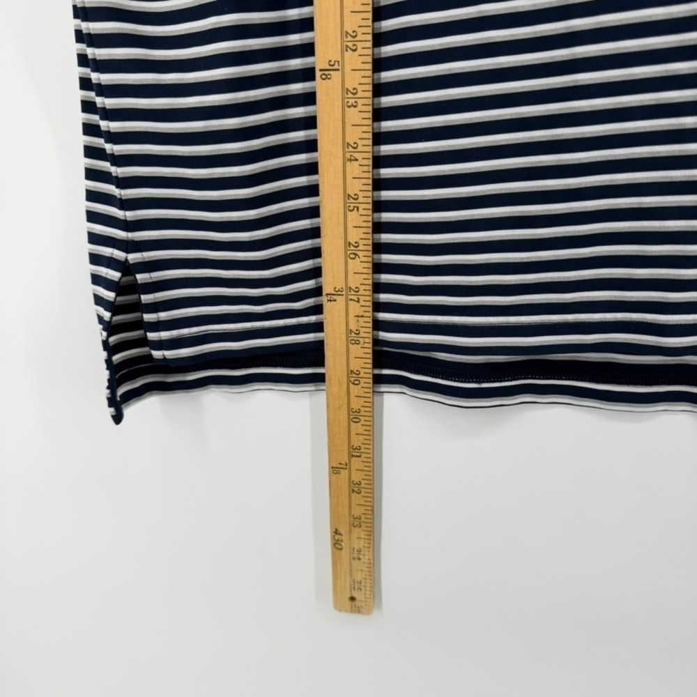 RLX Ralph Lauren Mens XL Polo Shirt Striped Navy Gray Golf Short Sleeve - Picture 5 of 8
